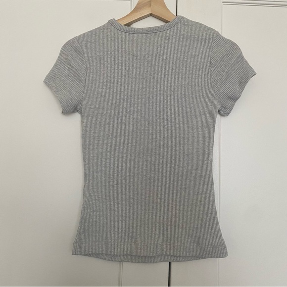 Citizens of Humanity Bree Baby Tee in Heather Grey - Picture 4 of 7